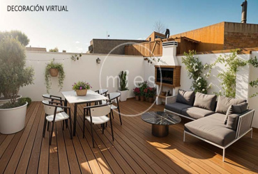 terraza moderna con paellero barcaboa para entrar mies agencia